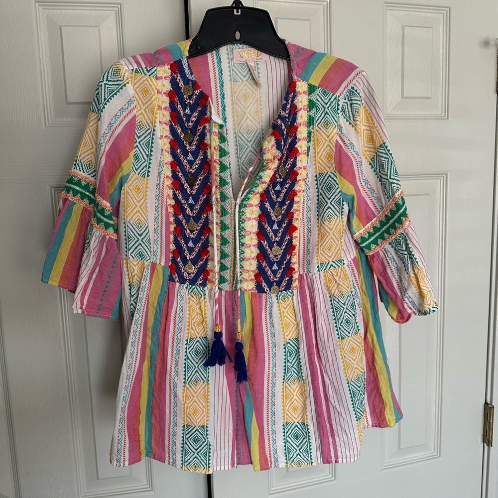 Anthropologie Verb Vanessa Colorful Striped Women's Top size S